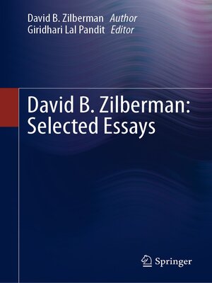 cover image of David B. Zilberman
